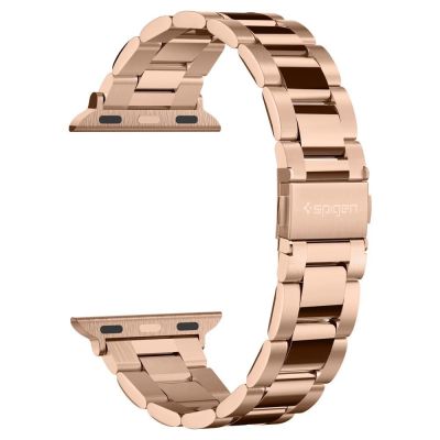 13. Pasek Spigen Modern Fit Band na Apple Watch 4/5/6/7/8/SE (38/40/41 mm) - różowo-złoty