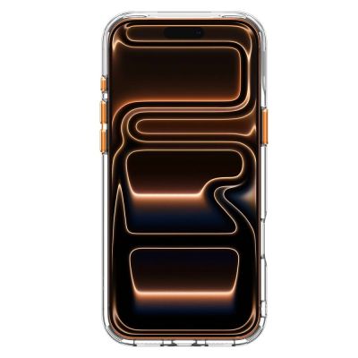 4. Etui Spigen Ultra Hybrid Optik S MagSafe na iPhone 18 Pro Max / 17 Pro Max - przezroczysto-pomarańczowy
