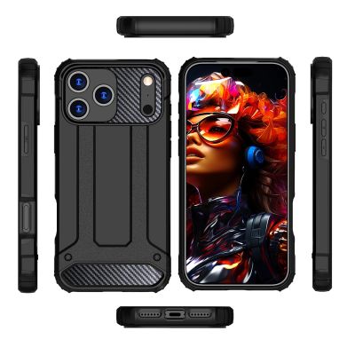 4. Etui Hybrid Armor na iPhone 17 Pro Max pancerne - czarne