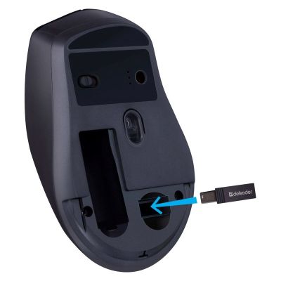 2. DEFENDER MYSZ EFFECT X MS-095 RF CZARNA 1600dpi 6P