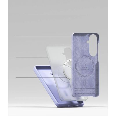 6. Etui Ringke Silicone MagSafe na Samsung Galaxy S26+ - fioletowe