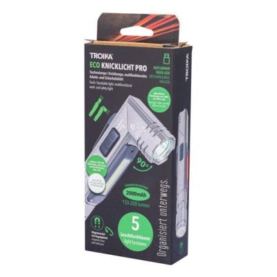 5. TROIKA ECO KNICKLICHT PRO Szary Magnetyczne mocowanie latarki COB LED