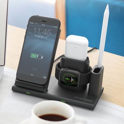 5. RealPower ChargeAIR Connect Smartfon, Smartwatch, Tablet Czarny USB Bezprzewodowe ładowanie Wewnętrzna