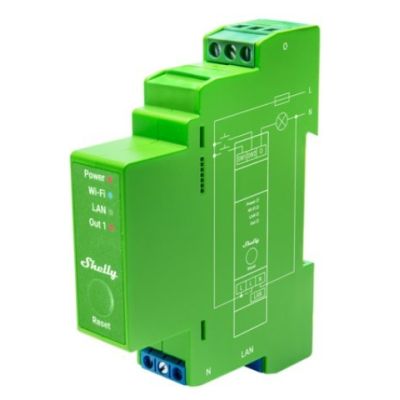 Shelly Pro Dimmer 1PM Wbudowany Ściemniacz światła Niebieski, Zielony, Szary