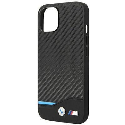 6. Etui BMW Leather Carbon na iPhone 14 - czarne