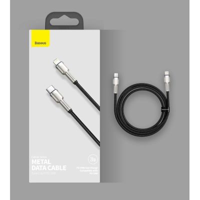 17. Kabel Baseus Cafule Series Metal Data USB-C / Lightning 20W PD 1 m - czarny