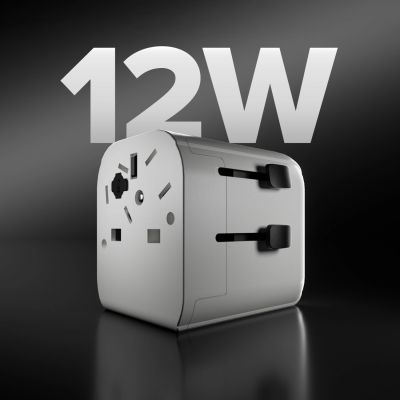 3. Adapter podróżny SBS uniwersalny - EU 2xUSB-A - biały