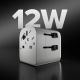 3. Adapter podróżny SBS uniwersalny - EU 2xUSB-A - biały