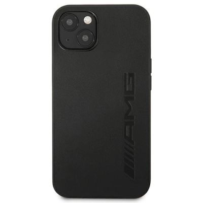 3. Etui Mercedes AMG Leather Hot Stamped na iPhone 13 / 14 / 15 - czarne