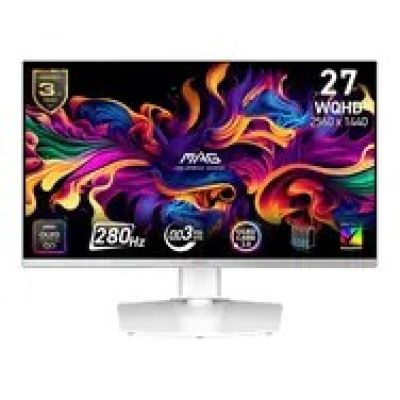 MSI MAG 272QPWDE QD-OLED X28 monitor komputerowy 67,3 cm (26.5") 2560 x 1440 px Wide Quad HD Biały