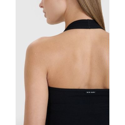 4. Crop top slim gładki damski 4F | Anna Lewandowska 4F 4FALSSS25TSLEF215-20S
