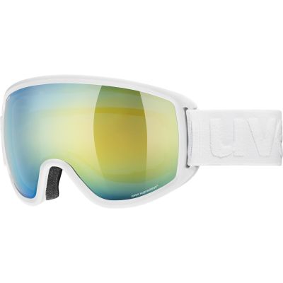 2. Uvex topic FM spheric gogle do sportów zimowych Biały Unisex Niebieski, Żółty Soczewka sferyczna