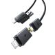 2. Kabel Baseus Versatile 60W USB-C - USB-C z adapterami USB-A i Lighting 1m - czarny