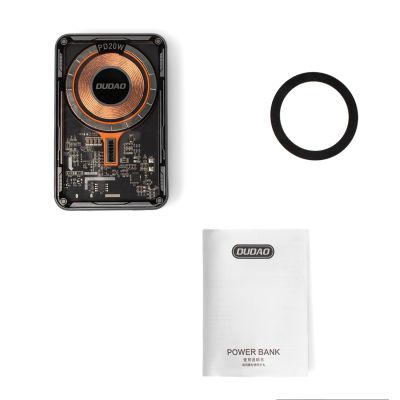 2. Dudao TGK1 powerbank z ładowarką bezprzewodową MagSafe 20W 10000mAh czarny (TGK1-czarny)