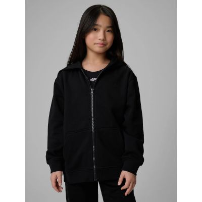 Bluza dresowa loose z kapturem dziewczęca 4F 4FJRMM00TSWSF2713-20S