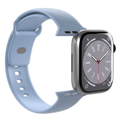 4. Pasek silikonowy Puro Icon do Apple Watch 42 / 44 / 45 / 49 mm - jasnoniebieski (2 szt.)