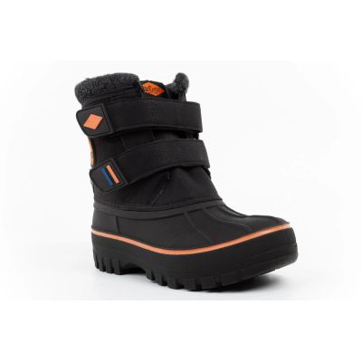 2. Lee Cooper buty zimowe dziecięce śniegowce czarne ocieplane na rzep