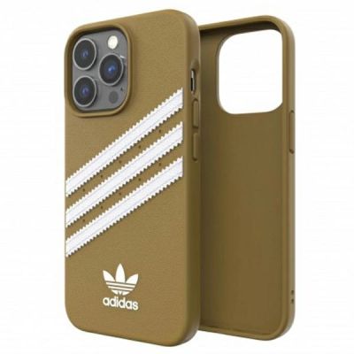 7. Etui Adidas OR Moulded Case PU na iPhone 13 Pro / iPhone 13 - beżowo-złote