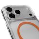 6. Etui Puro Lite Mag TPU+PC kompatybilne z MagSafe na iPhone 17 Pro - przezroczyste z pomarańczowym pierścieniem