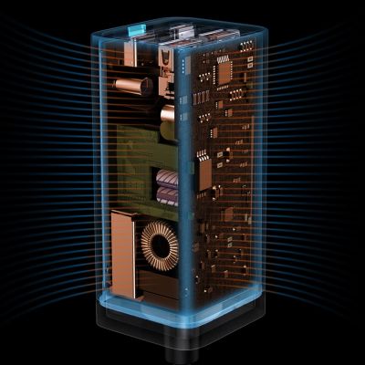 16. Baseus GaN3 Pro szybka uniwersalna ładowarka sieciowa GaN 2 x USB Typ C / 2x USB 100W PD3.0, QC4.0+, AFC czarny (CCGP000101)
