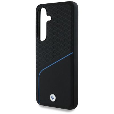 6. Etui BMW Leather Textured and Smooth MagSafe na Samsung Galaxy S25 - czarne