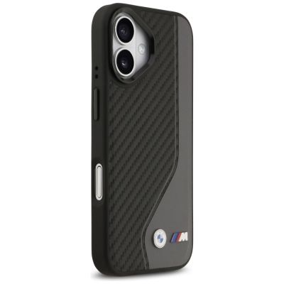 4. Etui BMW M Carbon Logo MagSafe na iPhone 17 - czarno-szare