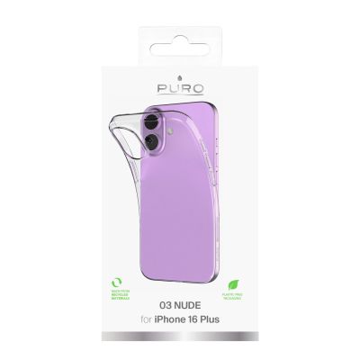 3. Etui silikonowe Puro 03 Nude do iPhone 16 Plus - przezroczyste