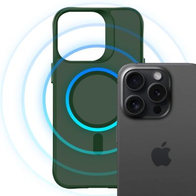 5. Etui 3mk Smoke MagCase na iPhone 16 Pro Max - zielone-półprzezroczyste