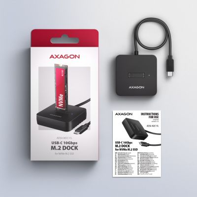 9. Axagon ADSA-M2C11L stacja dokująca do dysków twardych USB 3.2 Gen 2 (3.1 Gen 2) Type-C Czarny