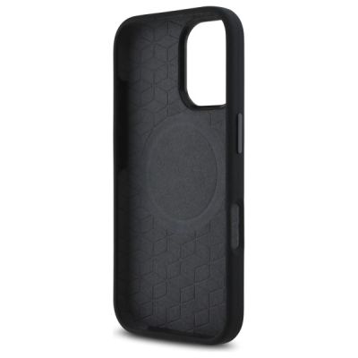 7. Etui BMW M Silicone Printed Ring MagSafe na iPhone 16 - czarne