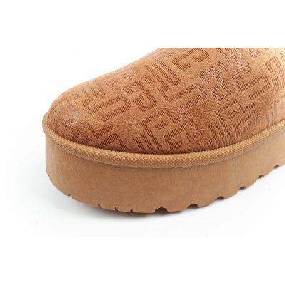 6. Lee Cooper buty śniegowce damskie zimowe modne futerko ocieplane botki brązowe