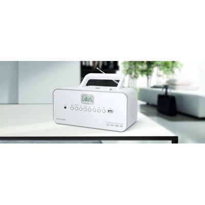 3. Radioodtwarzacz Muse M-28 RDW przenośne radio FM/CD/MP3/Jack/USB Biały