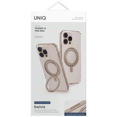 4. Etui UNIQ Swivix 360 Rotating Kickstand na iPhone 16 Pro Max - złote