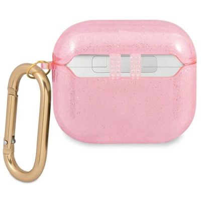 2. Etui Guess Glitter Collection na AirPods 3 - różowe
