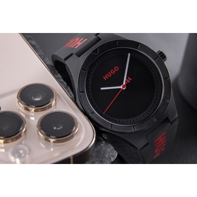 2. Zegarek Męski HUGO Lit For Him Black 1530343 + BOX