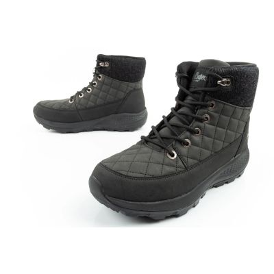 8. Lee Cooper buty sportowe damskie zimowe trekkingowe ocieplane czarne skóra ekologiczna