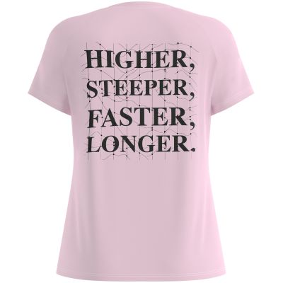 3. Koszulka z krótkim rękawem damska ODLO T-shirt crew neck s/s ESSENTIAL PRINT różowa