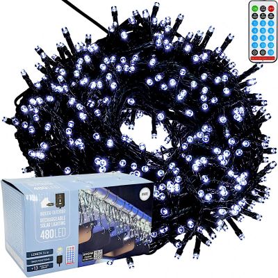 ŁAŃCUCH SOLARNY ŚWIETLNY 480 LED BIAŁY