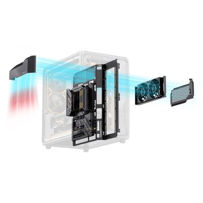8. Jonsbo X400 PC-Gehäuse, Midi-Tower, ATX, Tempered Glass - grau