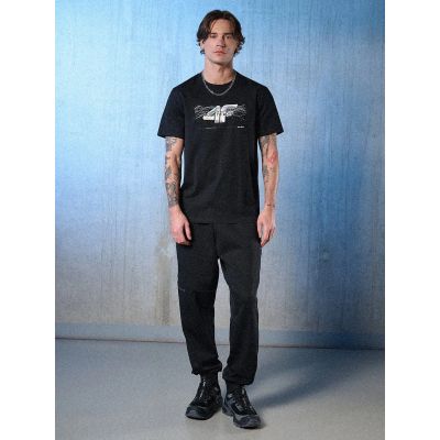 5. T-shirt regular z nadrukiem męski 4F 4FRSS26TTSHM3662-20S