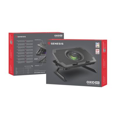 11. GENESIS Oxid 850 podkładka chłodząca do laptop 43,9 cm (17.3") 2500 RPM Czarny