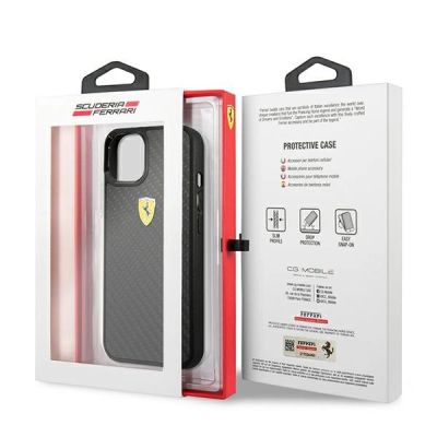 8. Etui Ferrari On Track Real Carbon na iPhone 13 mini - czarne
