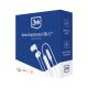 12. Słuchawki 3mk Wired Headphones przewodowe ze złączem USB-C - białe