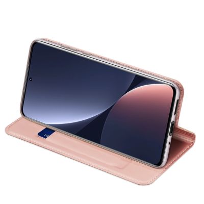 6. Dux Ducis Skin Pro kabura etui pokrowiec z klapką Xiaomi 12 Pro różowy