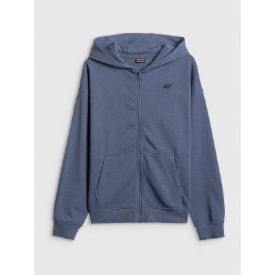 7. Bluza dresowa loose z kapturem chłopięca 4F 4FJRSS26TSWSM3051-33S