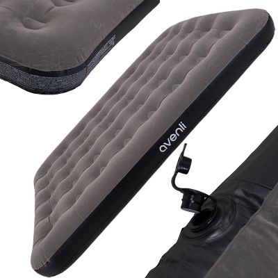 3. MATERAC FLOKOWANY 2-OSOBOWY SZARY 191x137x22CM 24639