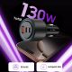4. Ładowarka samochodowa CC04 3-porty PD130W - czarna