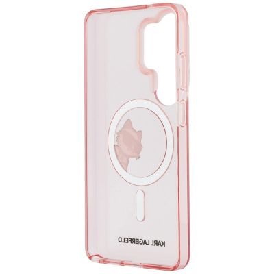 7. Etui Karl Lagerfeld IML Peekaboo Choupette MagSafe na Samsung Galaxy S26 Ultra - różowe