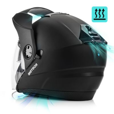 5. Kask motocyklowy Meteor Hekato L 59-60 cm czarny