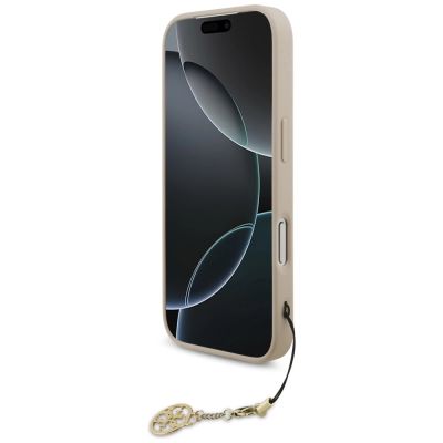 4. Etui Guess 4G Charms Collection MagSafe na iPhone 17 Pro - różowe